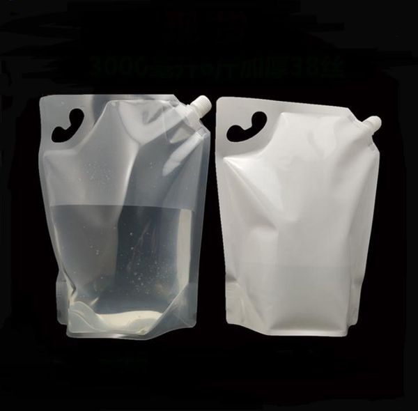 1000 ml 1 l weiße Kunststoffverpackung für Honig, Fruchtsaft, Trinkwasser in Plastikbeuteln, Beutel SN1304
