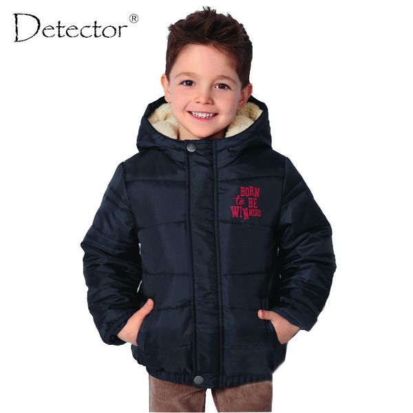 

detector boys sports coat kid's outdoor jacket children's windproof warm winter clothes, Blue;black