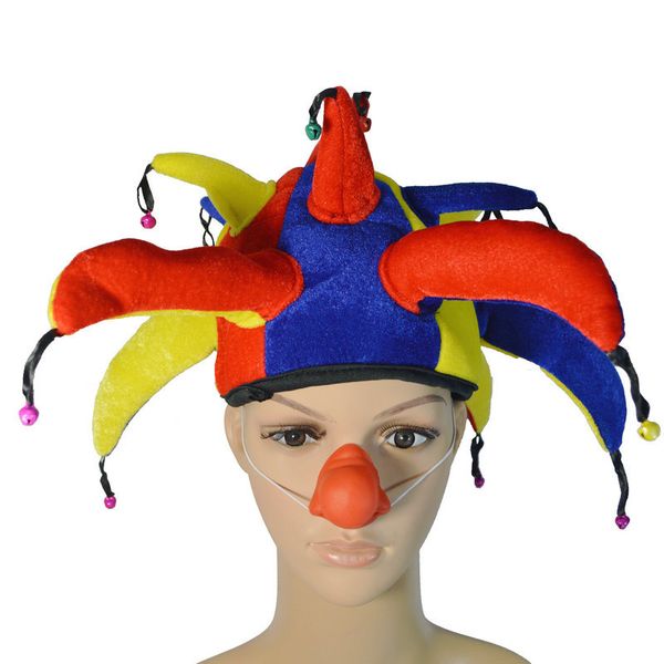 

1set circus clown nose &hat comic party supplies halloween accessories costume magic dress halloween party masquerade decoration