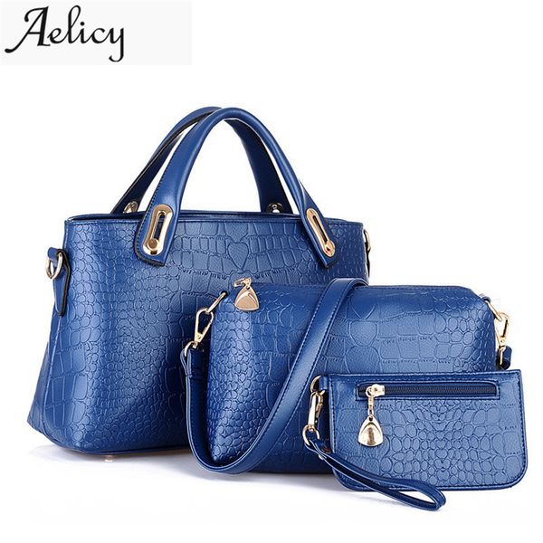 

aelicy fashion handbag women pu leather messager bag shoulder bag female crossbody bags hand bags 3pcs sets s23