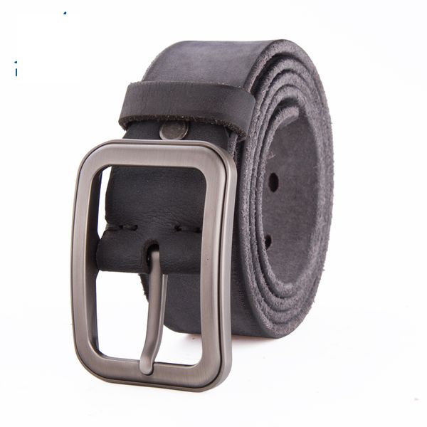 

new luxury pure leather belts for men vintage waistband strap jeans pin buckle belt for male cowhide belt, Black;brown