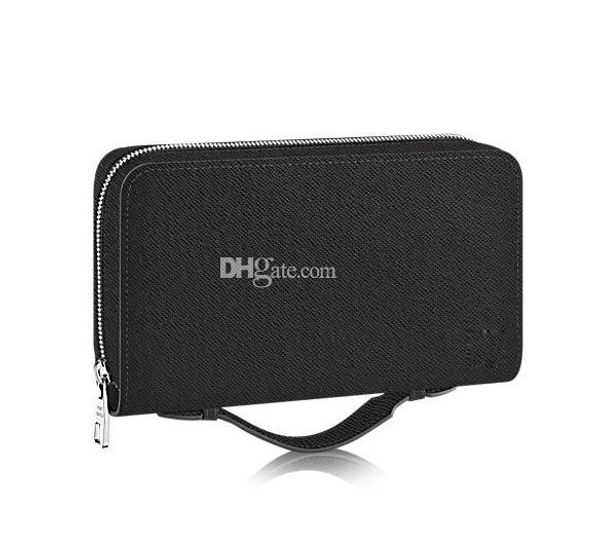 

Новый Zippy XL Wallet круглый дорожный футляр на молнии Черный кошелек Мужская натураль