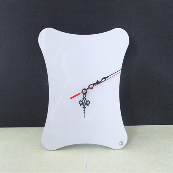 

sublimation blank mdf desk clock wall clock with customized p or design or print head portrait by hermal transfer printing