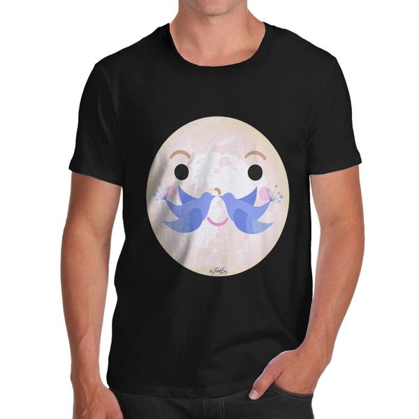 

twisted envy men's moonlighting love birds t-shirt, White;black