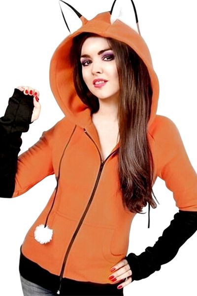 

anime orelhas ears cosplay hoodie jacket halloween cosplay, Black
