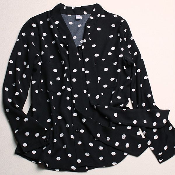 

spring summer new ladies lace ribbons commuter korean version nine-point sleeve black blouse women long sleeved shirt female, White