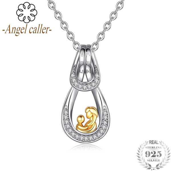 

angel caller authentic 925 sterling silver pendant necklace endless motherly love for women girls silver fine jewelry gift