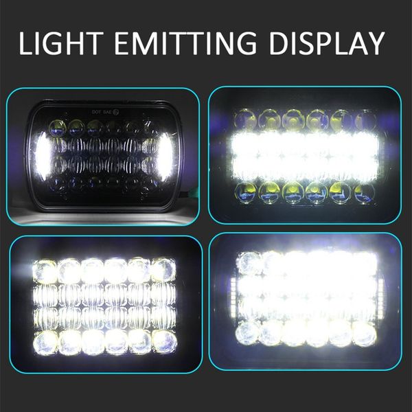 

hotsale 5d 5x7inch 85w води аѬа 7x6 12v пѬиве-ло drl дл jeep wrangler yj xj truck fld 50 60 70 80 firebird celica 240sx gmc