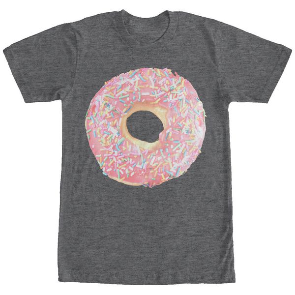 

lost gods sprinkle doughnut mens graphic t shirt, White;black