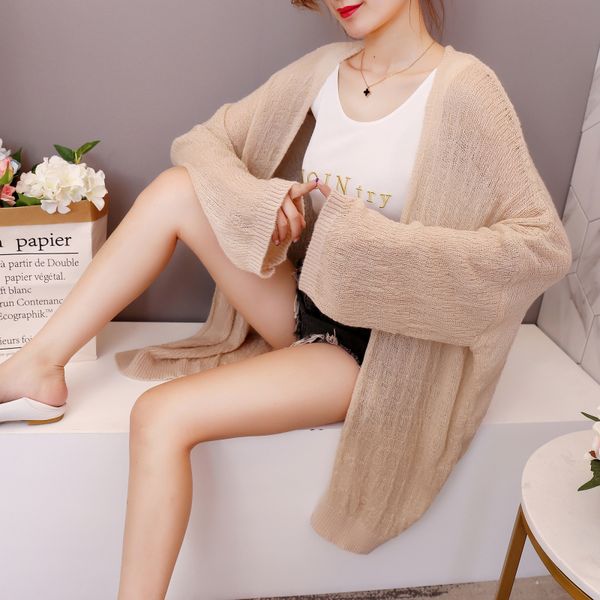 

long cardigan female shrugs for women casual long sleeve loose knitted cardigan women autumn oversized sweater ladies cardigans, White;black