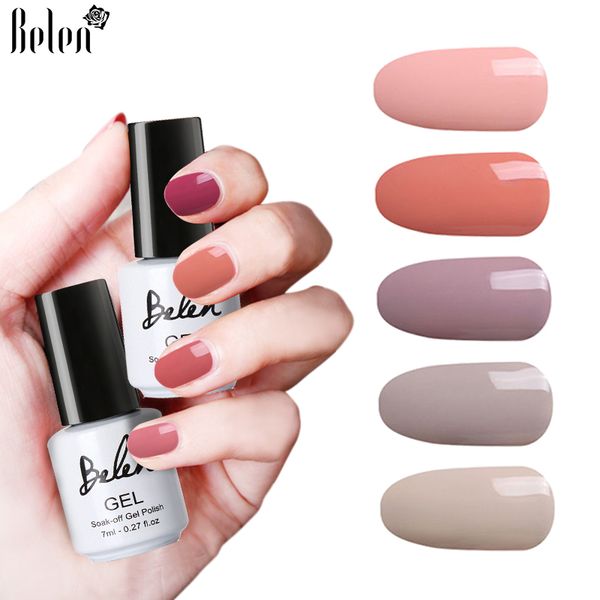 

belen 24 colors nude series nail polish uv led soak off diy paint color gel ink uv gel nail polish lacquer long lasting