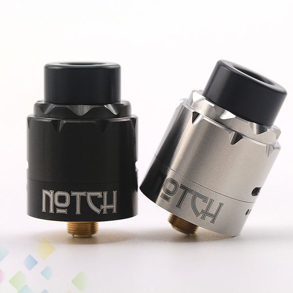 

Authentic Advken Notch RDA Atomizer 24mm 304 Stainless Steel Tank with a Bottom Feed Pin Knurled Top Caps E Cigarette DHL Free