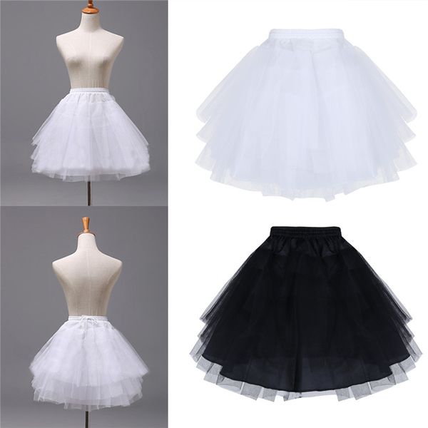 

yizyif ballet dress kids girls 3 layers net petticoat underskirt crinoline slip petticoat for flower girls wedding dress, Black;red