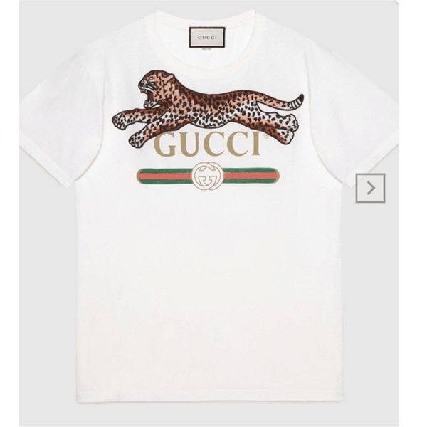 

новые мужские дизайнерские футболки лето марка двойное кольцо печати футболка топы мужская уличная мода леопардовые тройники размер s-2xl, White