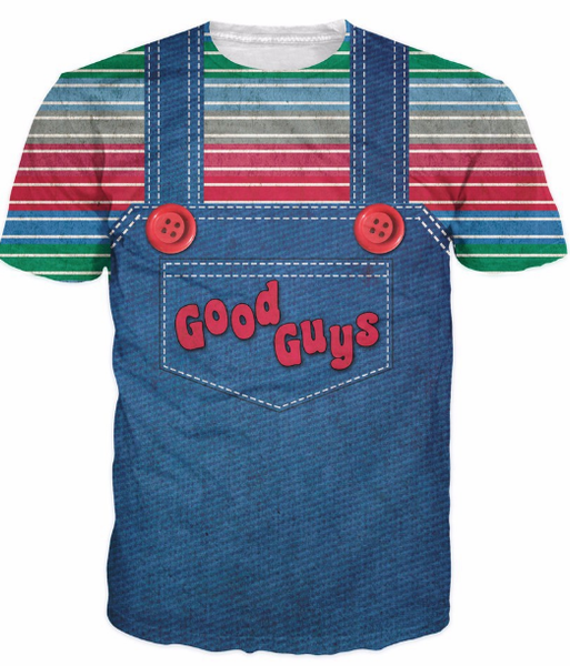 

хэллоуин chucky t-shirt the evil good guys toy 3d print tshirt women / men harajuku t shirt tees summer style tops plus размер u307, White;black