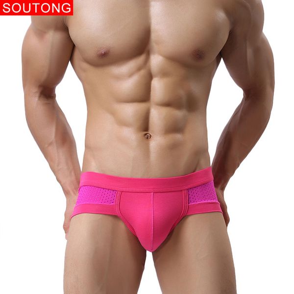 

soutong 2017 male underwear 4pcs/lot underwear men breathable modal boxer men boxer mesh plus size 3xl boxers, Black;white
