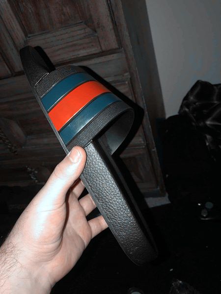 

2018 men and women couple sandal slippers causal rubber summer huaraches flip floploafers fashion flats leather slides sandals us 36-45, Black