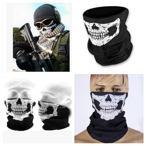 

fashion skull bandana 25*48cm bike tube neck face mask headscarf sport headband pick skull print bandanas kerchief babushka, Blue;gray