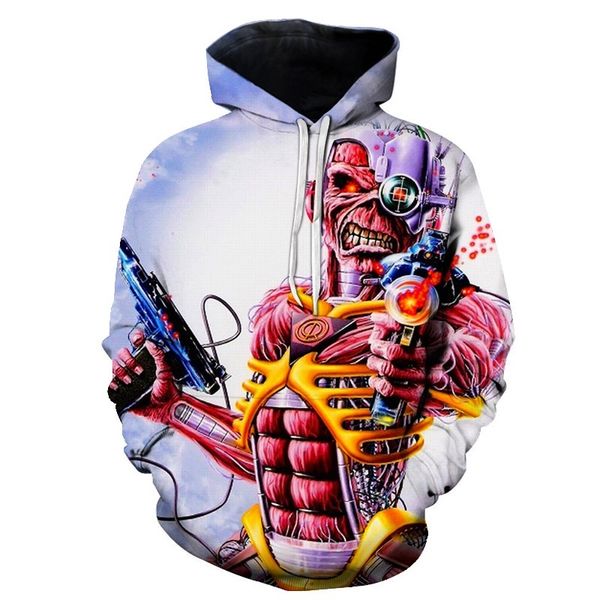 

mr.1991inc brands 2018 new 3d men's hoodies fashion one-eyed man hold a 3d printed men's iron maiden xxs-4xl, Black