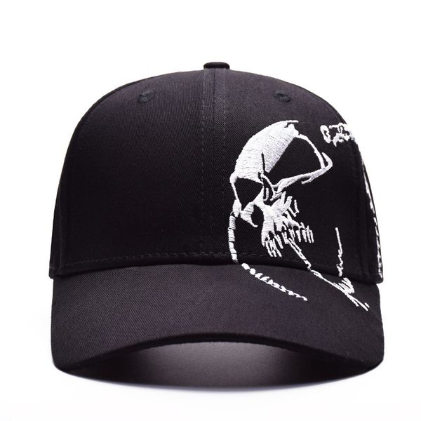 

100% cotton outdoor baseball cap skull embroidery snapback fashion hats for men & women cap adjustable, Blue;gray