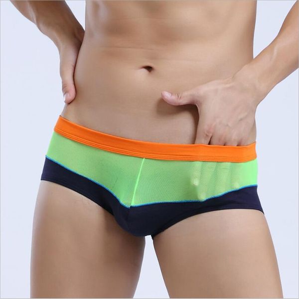 

men underwear men boxer underwear net color breathable boxer shorts u convex design cueca fashion, Black;white