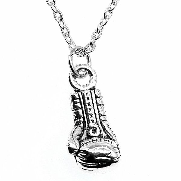 

wysiwyg 5 штук металлические цепи ожерелья подвески ожерелье женщин боксерские перчатки 22x10x6mm n2-b13676, Silver