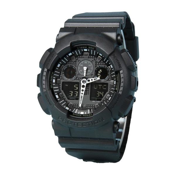 

original shock watches mens sport wr200ar g watch army military shocking waterproof watch all pointer work digital wristwatch 10 colors, Slivery;brown