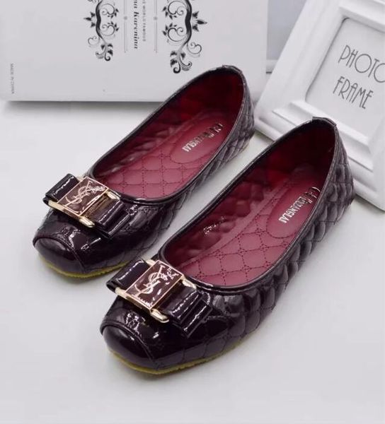 

Free shipping! European and American fashion metal buckles light mouth round head with soft bottom big yards women's shoes flats shoes