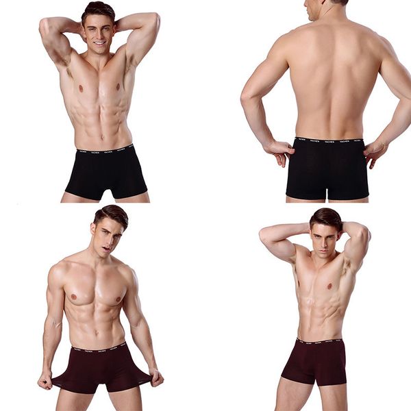 

Solid 5 Pcs Per Set Sexy Boxer Shorts Soft Comfortable Men Boxers Underwear Solid Panties Underpants Cuecas Boxer Calzoncillos Hombre