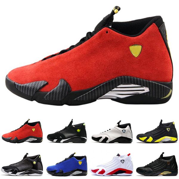 

drop shipping 14 14s basketball shoes desert sand black toe dmp defining moments pack black gold outdoor sports gym trainers sneakers, White;red