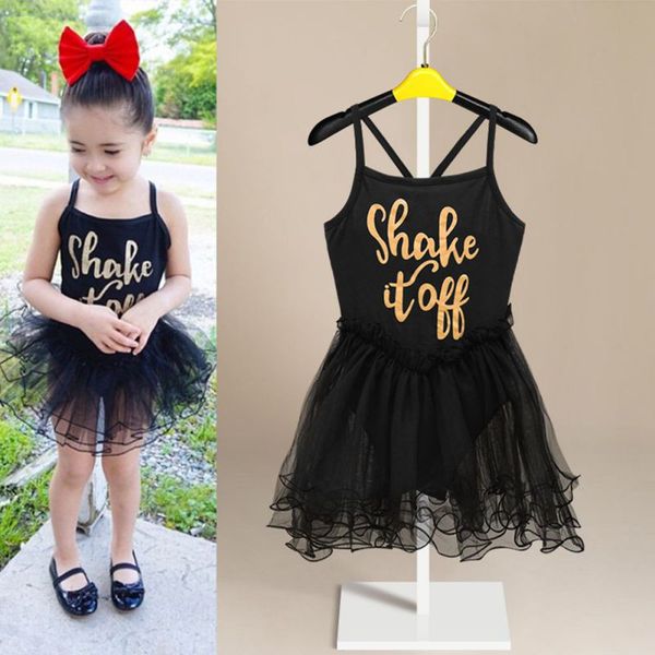 

designer baby girl clothes tutu skirts for girls kids princess dresses lettering print round neck 2018 new summer girls dresses, Red;yellow