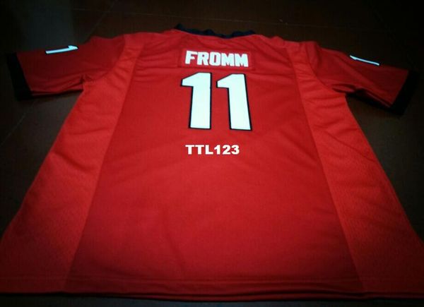 

men #11 jake fromm dandre swift georgia bulldogs size s-4xl red black white college jersey or custom any name or number jersey, Black;red