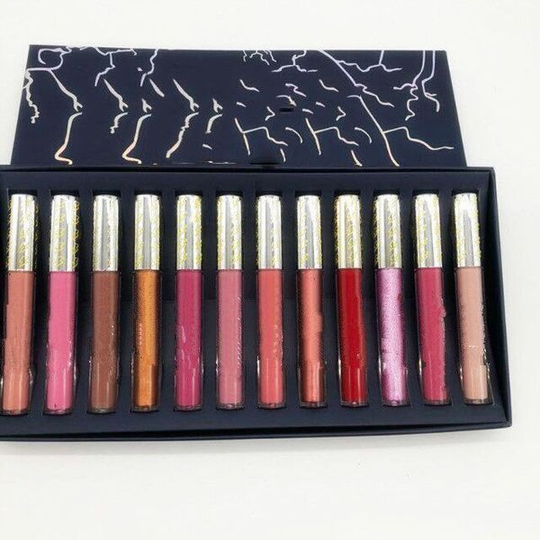 

famous brand ky 12pcs/set flash series lipstick cosmetics matte natural waterpoof lipstick storm lip gloss 12 colors dhl fast ing