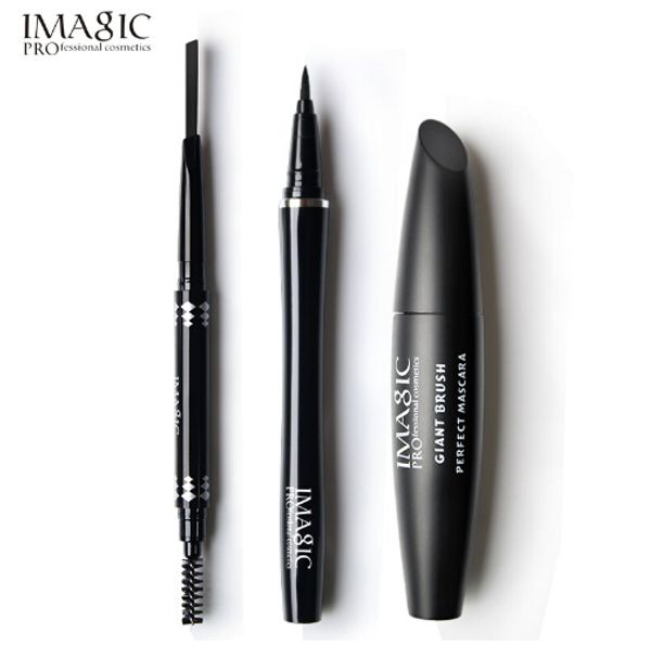 

imagic makeup sets profession 3pcs easy makeup pretty eyes mascara black colors eyeliner and automatic cosmetics eyebrow