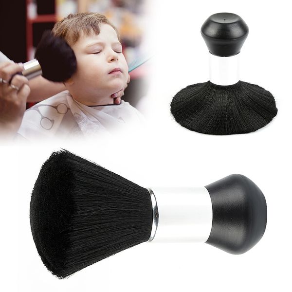 ELECOOL Spazzole per spolverino per il viso con collo nero morbido professionale Setole Stilista Barbiere Capelli Spazzola per capelli Accessori per lo styling del taglio del salone