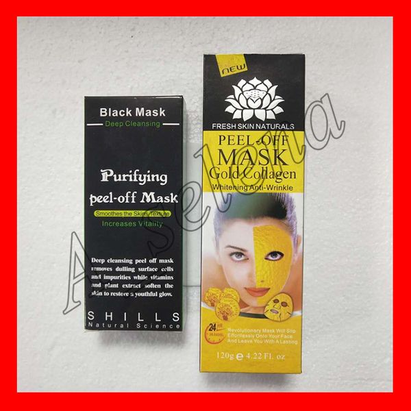 

gold collagen mask peel-off mask shills deep peeling off blackhead remover shills black mask facial skin care