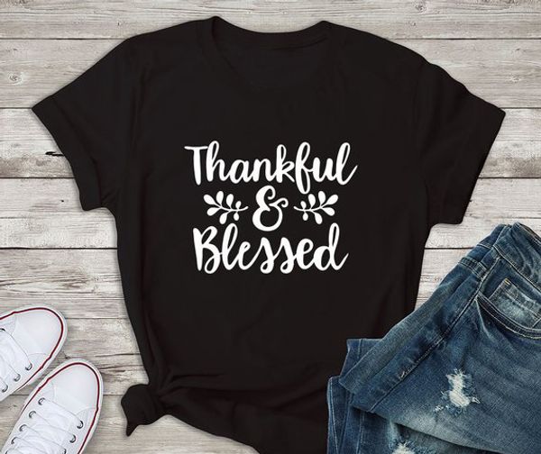 

thankful and blessed stylish graphic t-shirt gray clothing tee casual quality cotton slogan vinatge t shirt trendy outfits, White