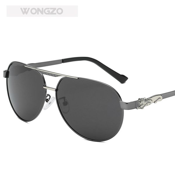 

wongzo 2018 new sunglasses casual two-color plated glasses metal frame models colorful glasses men and womenuv400, White;black