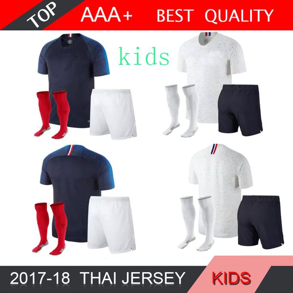 

Griezmann mbappe kid kit occer jer ey boy child world cup 2018 pogba umtiti lacazette football hirt ock uniform maillot de foot