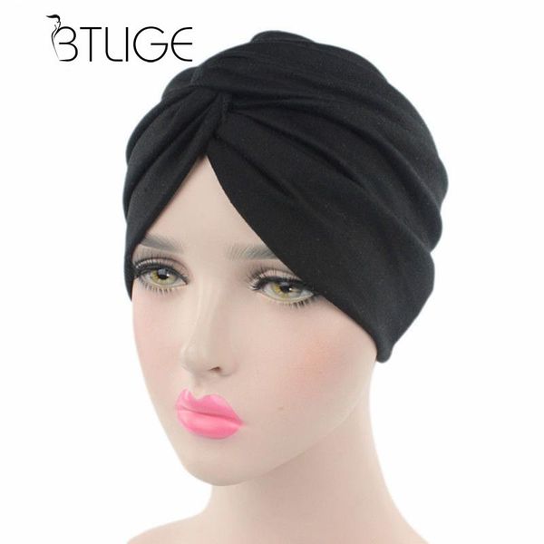 

btlige stretchy cotton turban head wrap band sleep hat caps scarf hats ear cap hair accessories drop shipping, Blue;gray