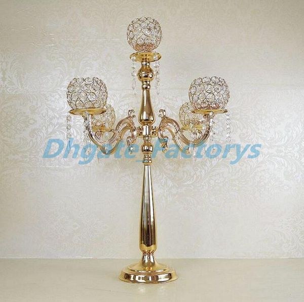 

Product elegant tall metal and cry tal candelabra centerpiece wedding gold ilver candelabra 5 arm decoration fa t hipping