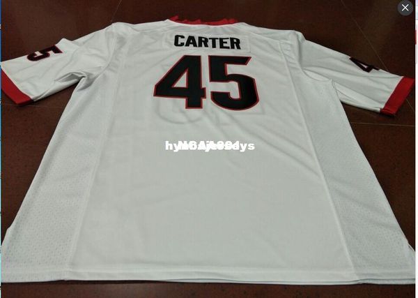 

men #45 reggie carter georgia bulldogs red black white college jersey or custom any name or number jersey, Black;red