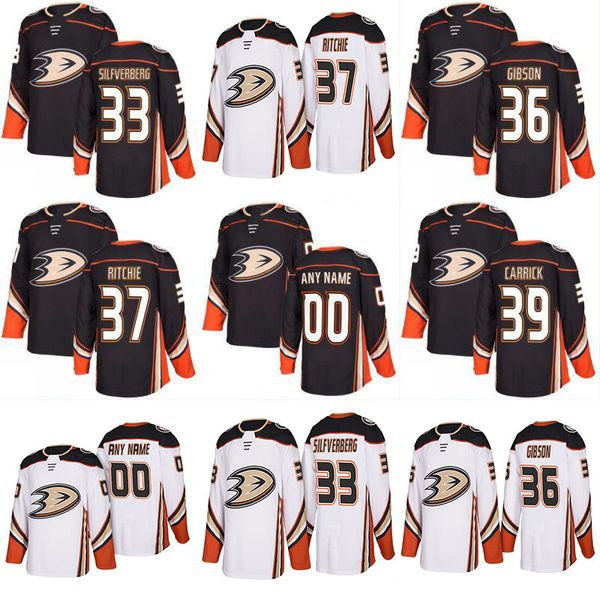 

2017-2018 Season 33 Jakob Silfverberg 34 Sam Steel 36 John Gibson 37 Nick Ritchie 39 Sam Carrick Anaheim Ducks Hockey Jerseys