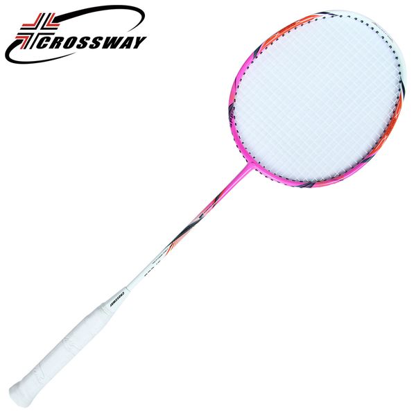 

crossway new 1pc carbon fiber elastic durable amateur intermediate soft badminton racket ball control type raquetes outdoor sw10