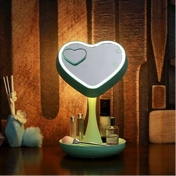 

вращение на 180 градусов зеркало для макияжа электрическое 7 цветов сенсорный экран аккумуляторная зеркало с подсветкой косметическое зеркал