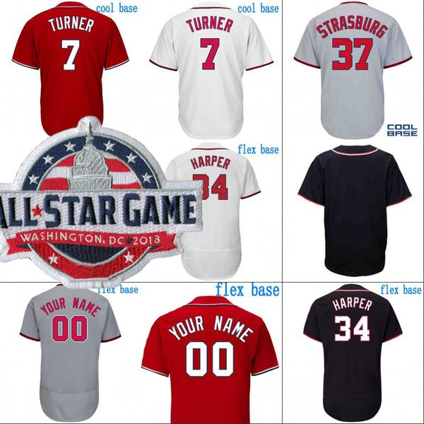 

2018 All-Star Game Jersey Mens Washington 6 Anthony Rendon 11 Ryan Zimmerman 27 Shawn Kelley 31 Max Scherzer 34 Bryce Harper Baseball Jersey