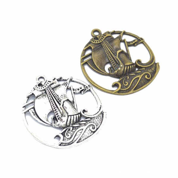 

50pcs/lot sailing boat charms boat pendants antique silver & bronze 43*39mm good for diy craft, jewelry making, Bronze;silver