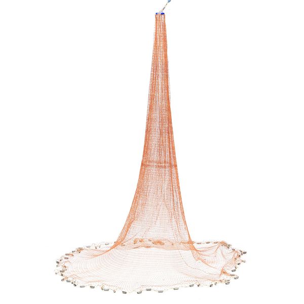 

larger size american style cast net saltwater baitcasting strong nylon fishing line with sinker throwing casting fishing net