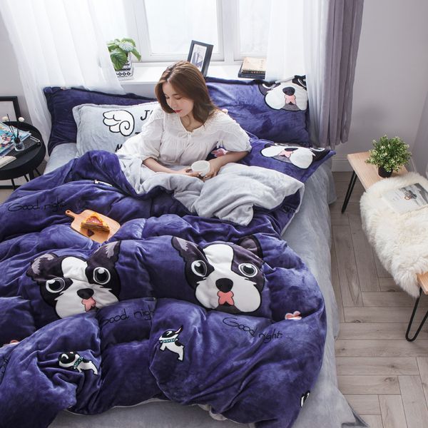 Cartoon Flannel Winter Home Textile Plaid Printed Geometric Hand