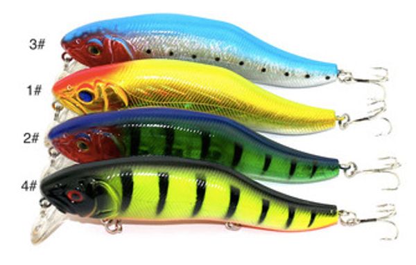 

4 шт. рыболовные приманки topwater kit set 12 см minnow vib приманка, swimbait crankbait рыбалка 24 г для морской пресноводной бас форель су